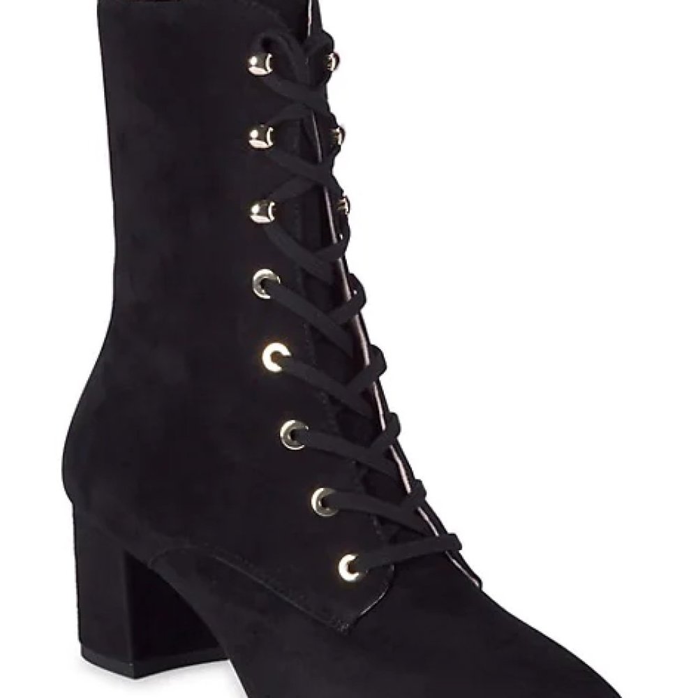 BNWT Stuart Weitzman Nichelle Block-Heel Suede Booties (7)